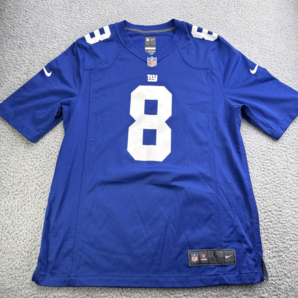 Nike NFL On Field New York Giants Daniel Jones Jersey Mens Large Blue #8